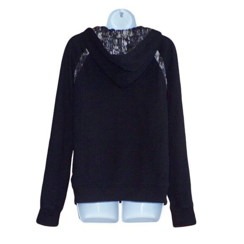 Blanc Noir Glam Silk Blend Full Zip Hoodie - Picture 5 of 10